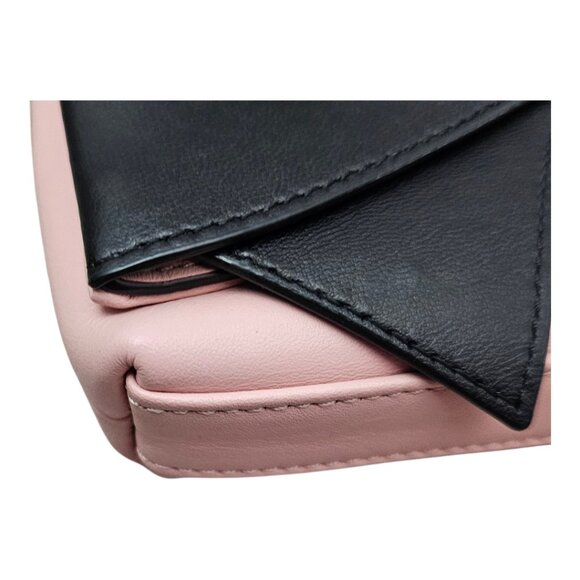 Kate Spade New Hanover Street Aster Bow Beau Pink Black Leather Crossbody Bag - Picture 11 of 15